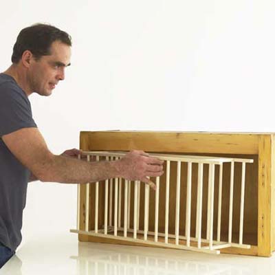 Assembling plate rack.
