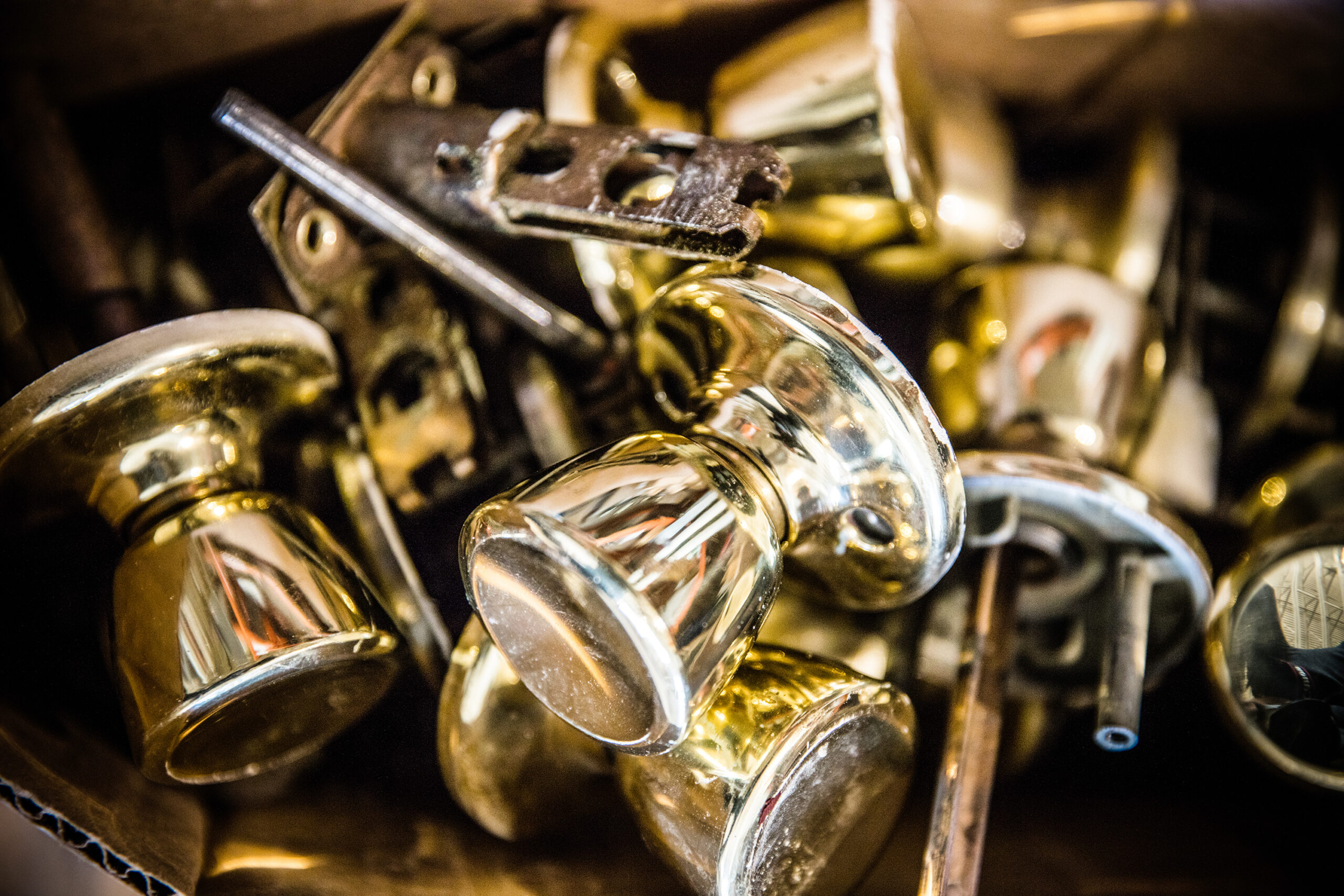 Image of door knobs