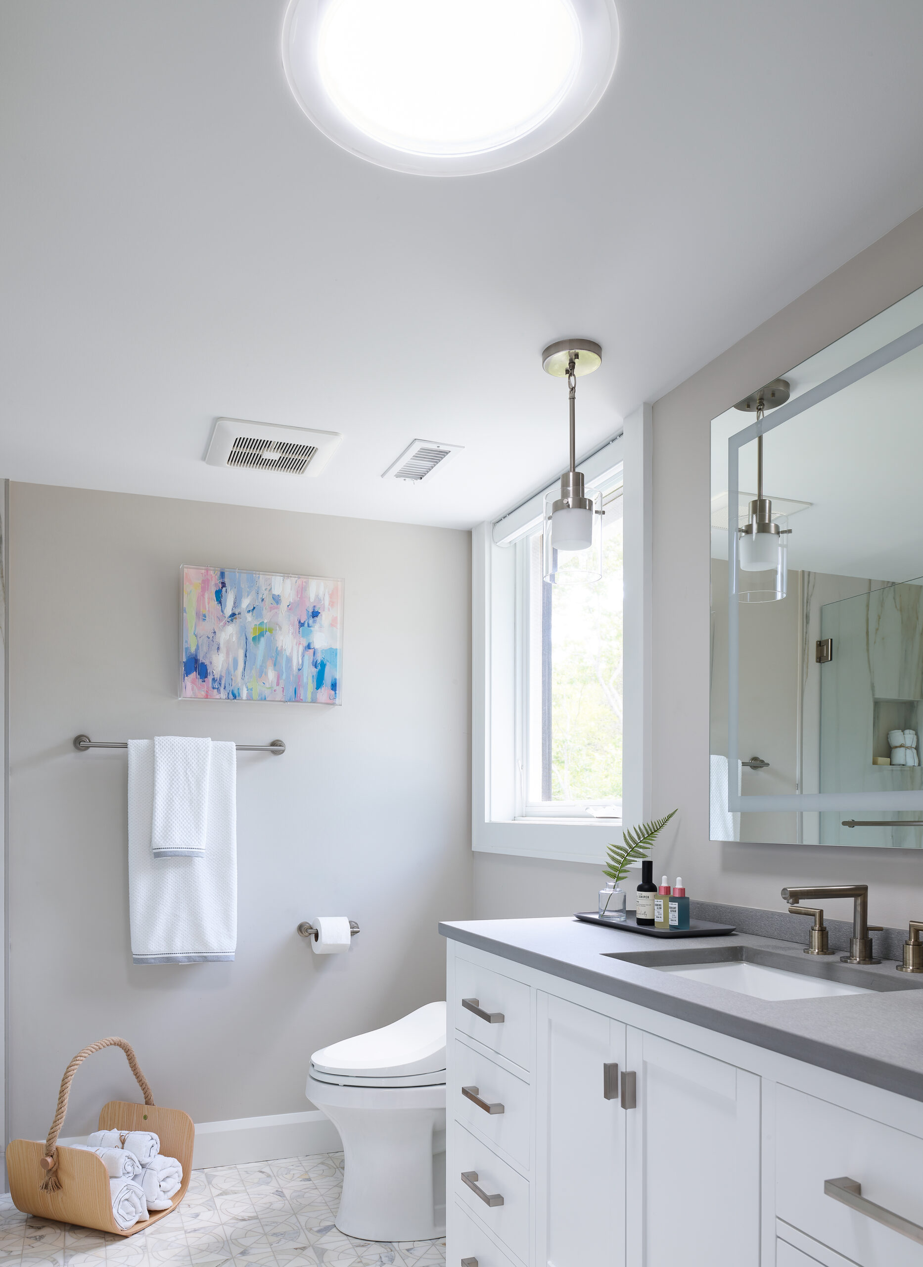 White bathroom setup